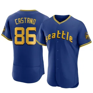 Men's Authentic Royal Blas Castano Seattle Mariners 2023 City Connect Jersey