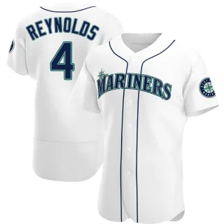 Men's Authentic White Harold Reynolds Seattle Mariners Home Jersey