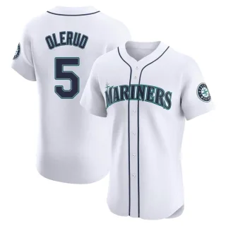 Men's Elite White John Olerud Seattle Mariners Home Jersey