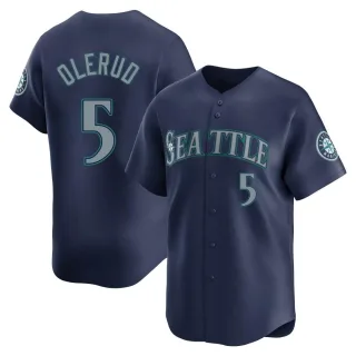 Men's Limited Navy John Olerud Seattle Mariners Road Jersey