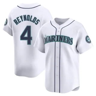 Men's Limited White Harold Reynolds Seattle Mariners Home Jersey