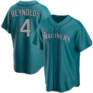 Men's Replica Aqua Harold Reynolds Seattle Mariners Alternate Jersey