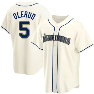 Men's Replica Cream John Olerud Seattle Mariners Alternate Jersey