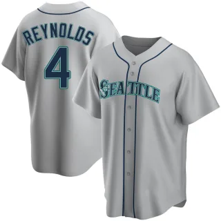 Men's Replica Gray Harold Reynolds Seattle Mariners Road Jersey