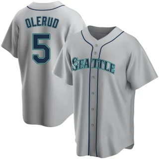 Men's Replica Gray John Olerud Seattle Mariners Road Jersey