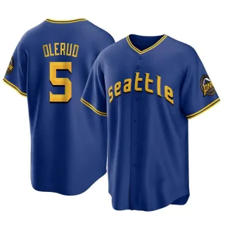 Men's Replica Royal John Olerud Seattle Mariners 2023 City Connect Jersey