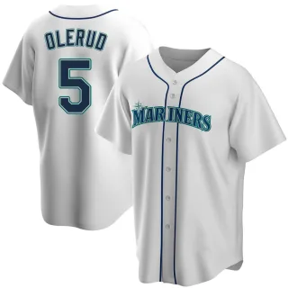 Men's Replica White John Olerud Seattle Mariners Home Jersey