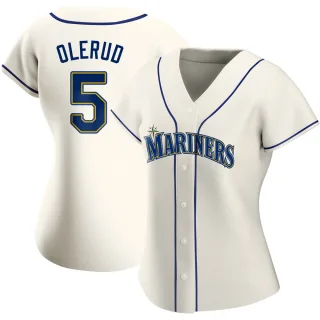 Women's Authentic Cream John Olerud Seattle Mariners Alternate Jersey