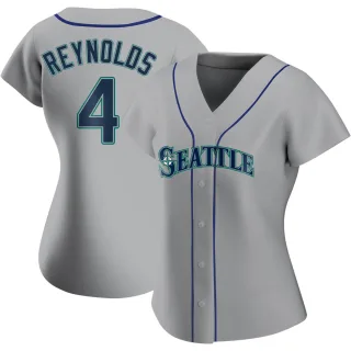 Women's Authentic Gray Harold Reynolds Seattle Mariners Road Jersey