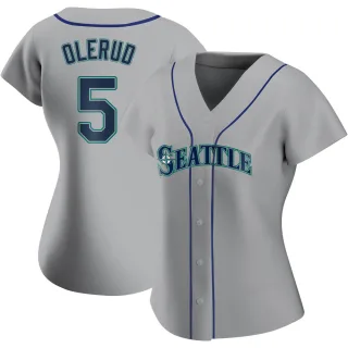 Women's Authentic Gray John Olerud Seattle Mariners Road Jersey