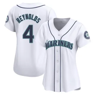 Women's Limited White Harold Reynolds Seattle Mariners Home Jersey