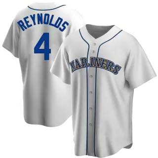 Youth Replica White Harold Reynolds Seattle Mariners Home Cooperstown Collection Jersey